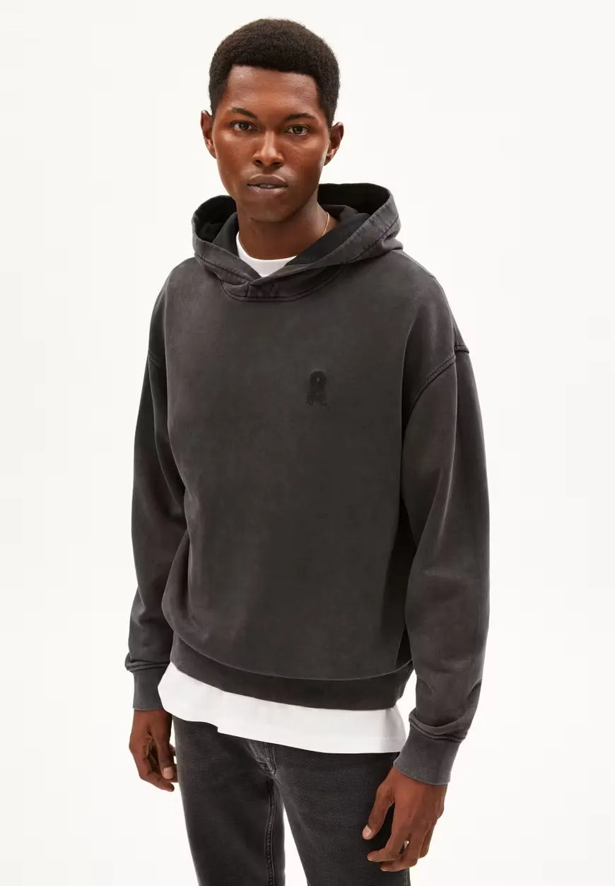 LAST ONE in S - Tuuba Hooded Sweater - Black Washed