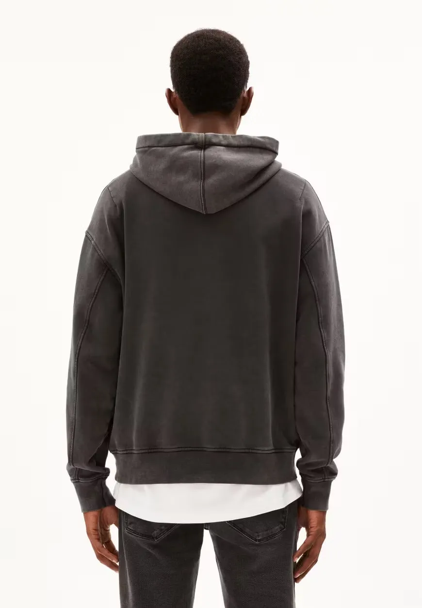 LAST ONE in S - Tuuba Hooded Sweater - Black Washed