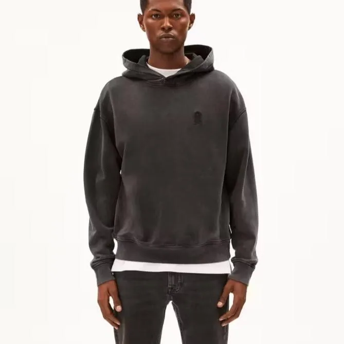 LAST ONE in S - Tuuba Hooded Sweater - Black Washed