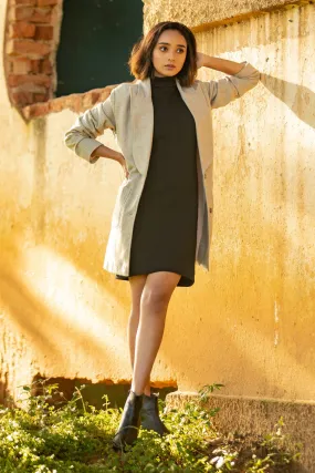 Lauren Peak Lapel Beige Wool Overcoat