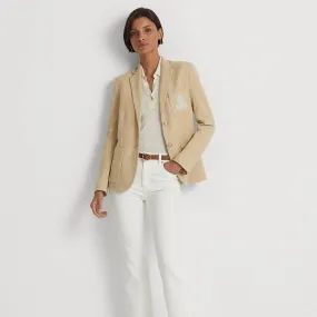 Lauren Ralph Lauren Bullion Jacquard Blazer Tan