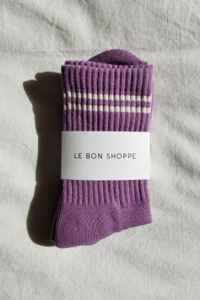 Le Bon Shoppe Boyfriend Grape Socks