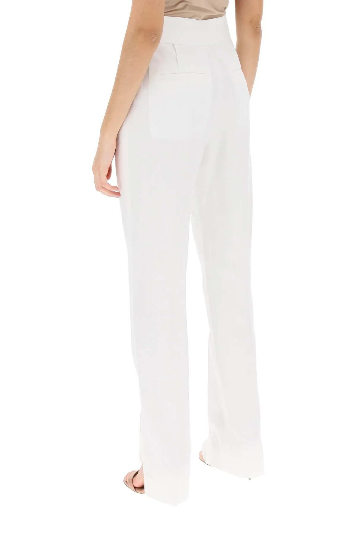 'le pantalon tibau' slit pants 241PA038 1359 WHITE