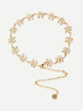 Leaf Detail Chain Belt