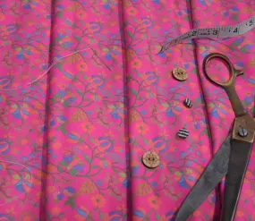Leaf Pattern Digital Printed Pure Pashmina Fabric Available in Pink , Olive Green , Teal and Yellow