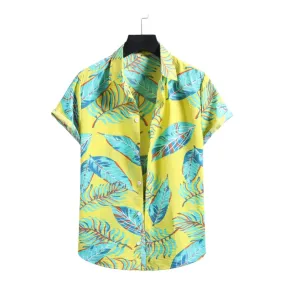 Leaf pattern shirts - Hawaiian Shirts - Linen Shirts