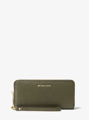 Leather Continental Wristlet