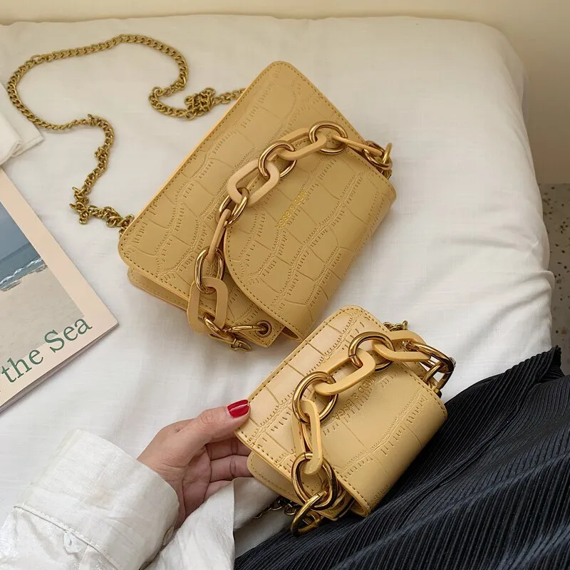 Leather Elegant Mini Tote Shoulder Metc Bag