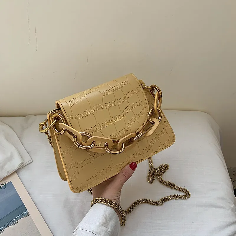 Leather Elegant Mini Tote Shoulder Metc Bag