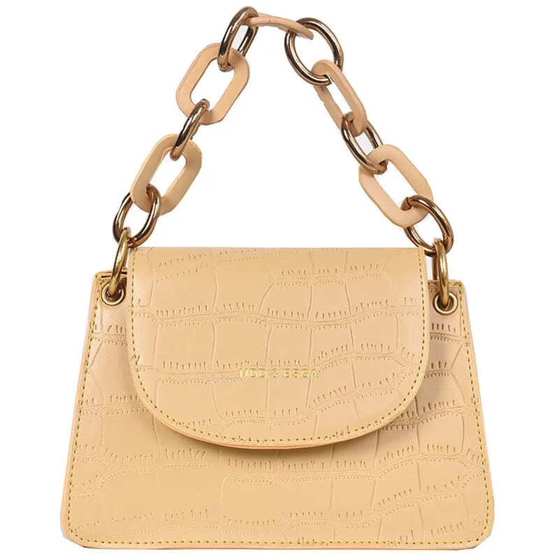 Leather Elegant Mini Tote Shoulder Metc Bag
