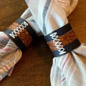 Leather Napkin Rings - Sets of 4