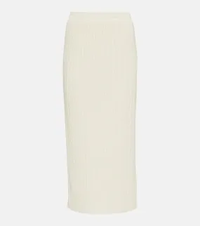Leisure Carnia MAX MARA pleated jersey midi skirt, white