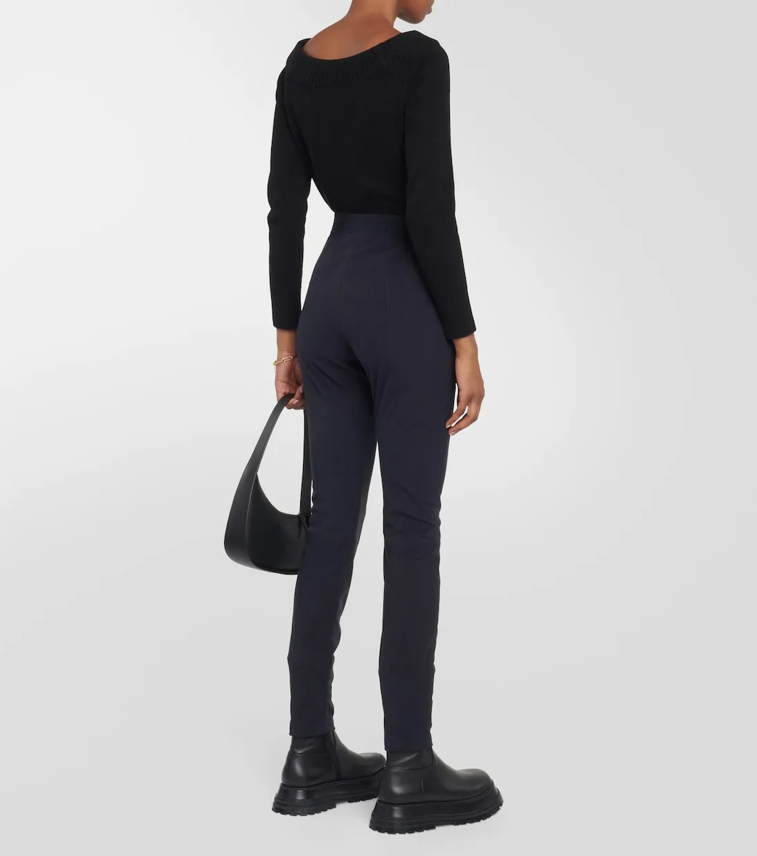 Leisure ebe skinny trousers in faux suede Max Mara, blue