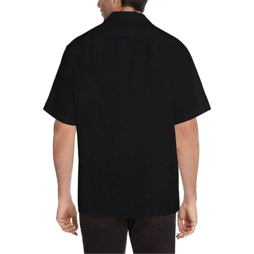 Leopard Black Mens Button Up Shirt