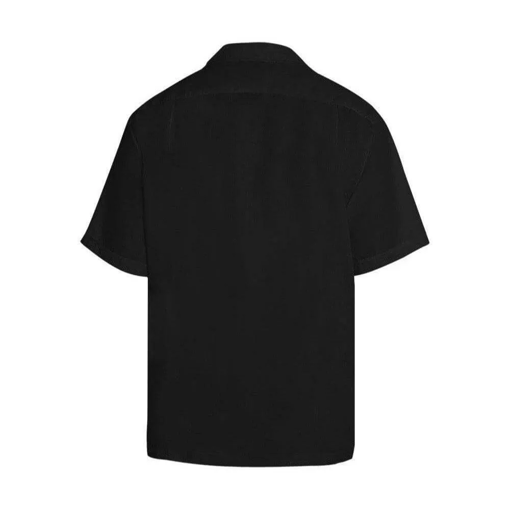 Leopard Black Mens Button Up Shirt