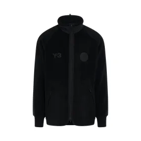 Leopard Fleece Jacket in Black