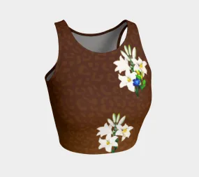 Leopard Print Athletic Crop Top