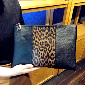 Leopard print women Envelope Clutch Bag PU Leather Birthday Party Evening Clutches For Ladies messenger Bag Purse and Handbags