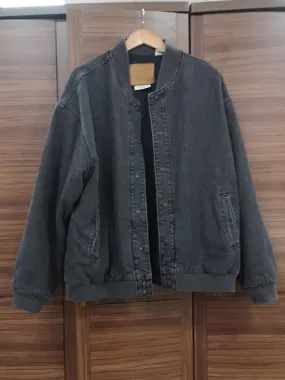 Levi's Grey Denim Bomber Jacket Size L