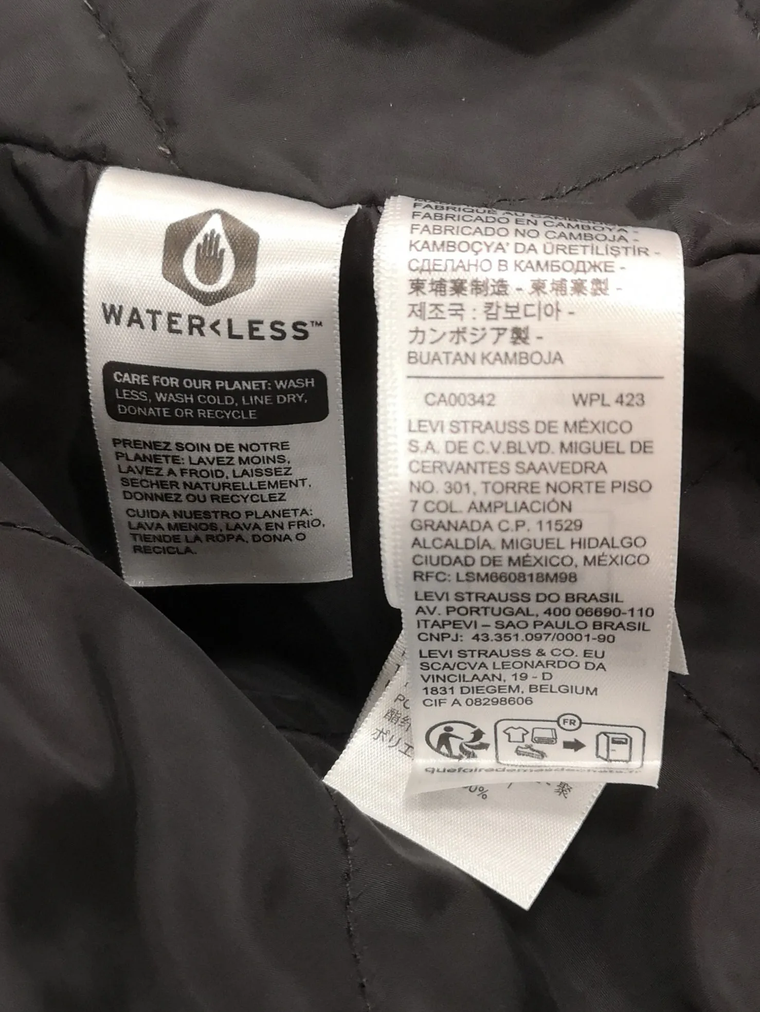 Levi's Grey Denim Bomber Jacket Size L