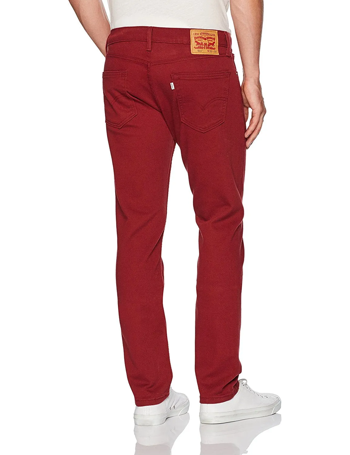 Levi's Men's 511 Slim Fit Jean Pomegranate-Piece Dye Stretch