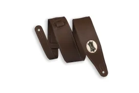 Levy's 2.5" Dark Brown Padded Vegan Leather Strap w/Hemp Levy's Logo