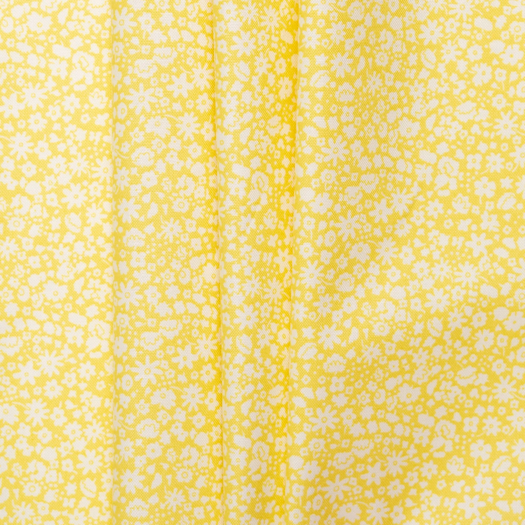 LIBERTY of PARIS Printed Cotton - Small Bouquet - Yellow