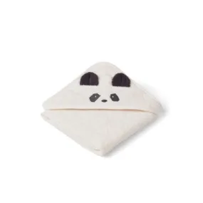 Liewood Albert Hooded Baby Towel Panda creme de la creme