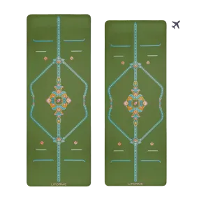 Liforme Mindful Garden Yoga Mat & Travel Mat Bundle