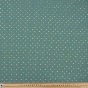 Light Blue Natural Medium Dots Cotton Canvas Print