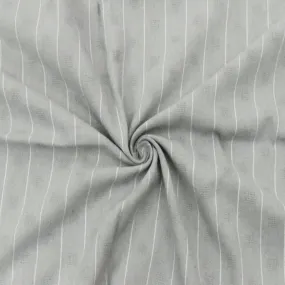 Light Gray-White Striped Dobby Woven Shirting Fabrics