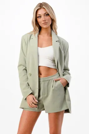 Light Green Tailored Shorts