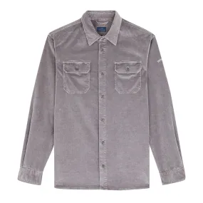 Light Grey Velvet Corduroy Overshirt