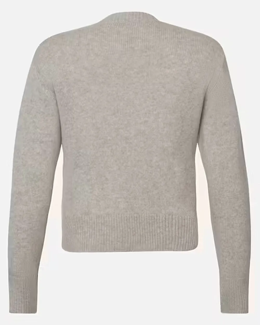 Light Heather Grey Cashmere Crewneck Sweater