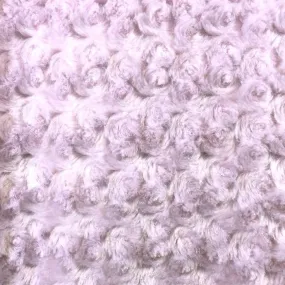 Light Pink Rich Rose Rosette Floral Minky Fabric | Super Soft Fabric