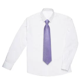 Lilac Purple Novelty Children's Pre-Tied Necktie Hanky Set