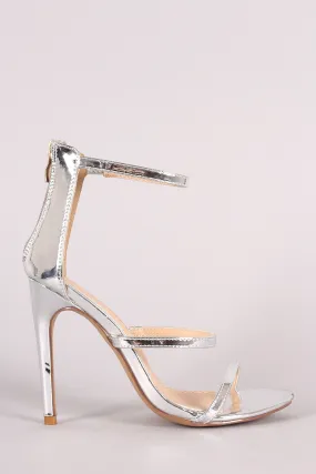 Liliana Mirrored Patent Triple Straps Single Sole Heel