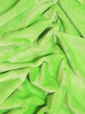 Lime Half Shag Faux Fur Fabric (Beaver) Knit Backing / 15 Yard Bolt