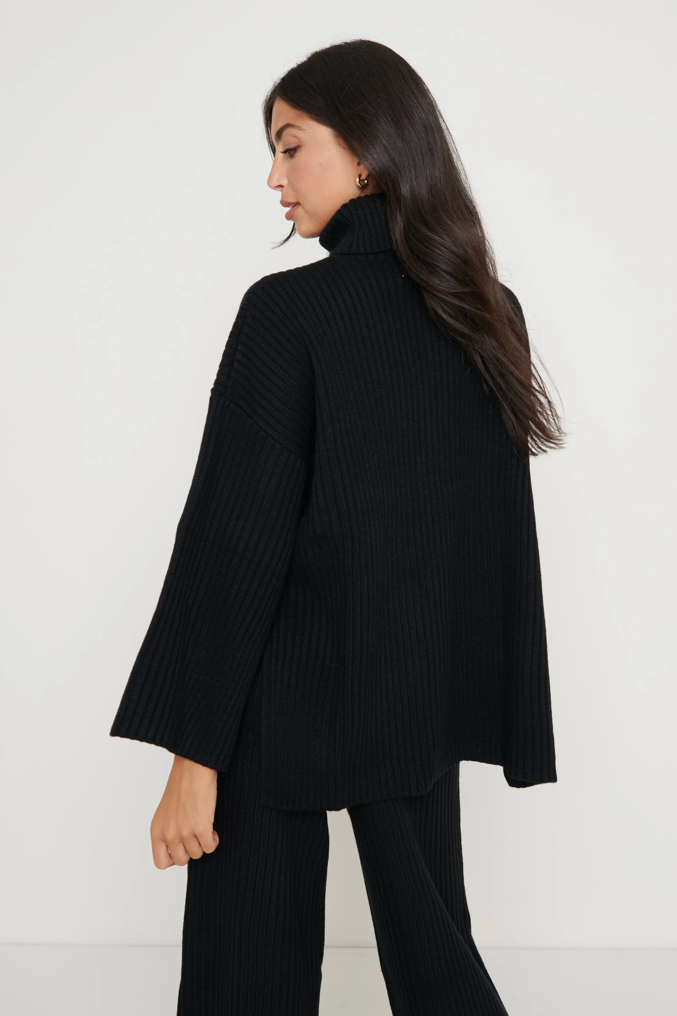 Lina Ribbed Jumper- Black