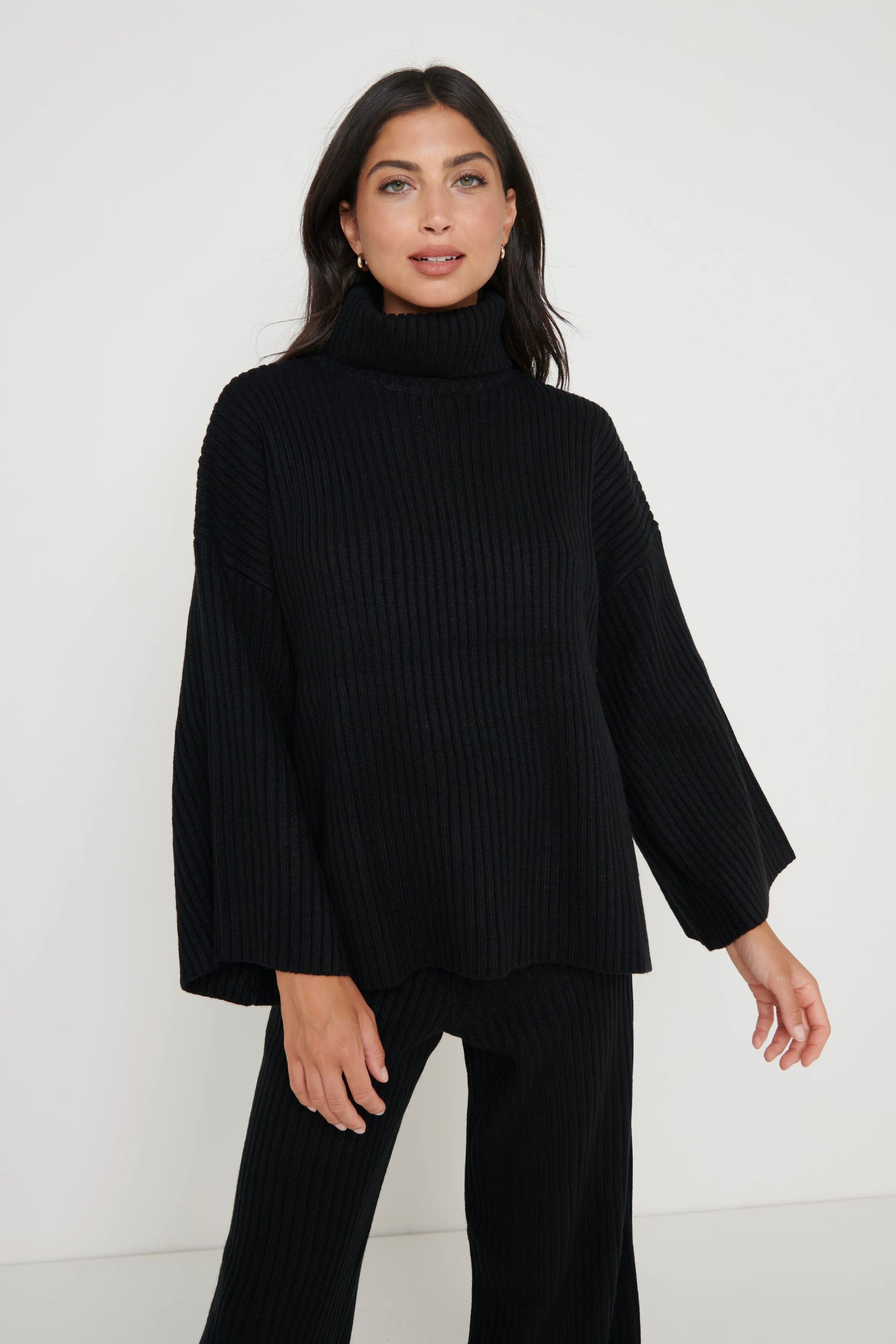 Lina Ribbed Jumper- Black