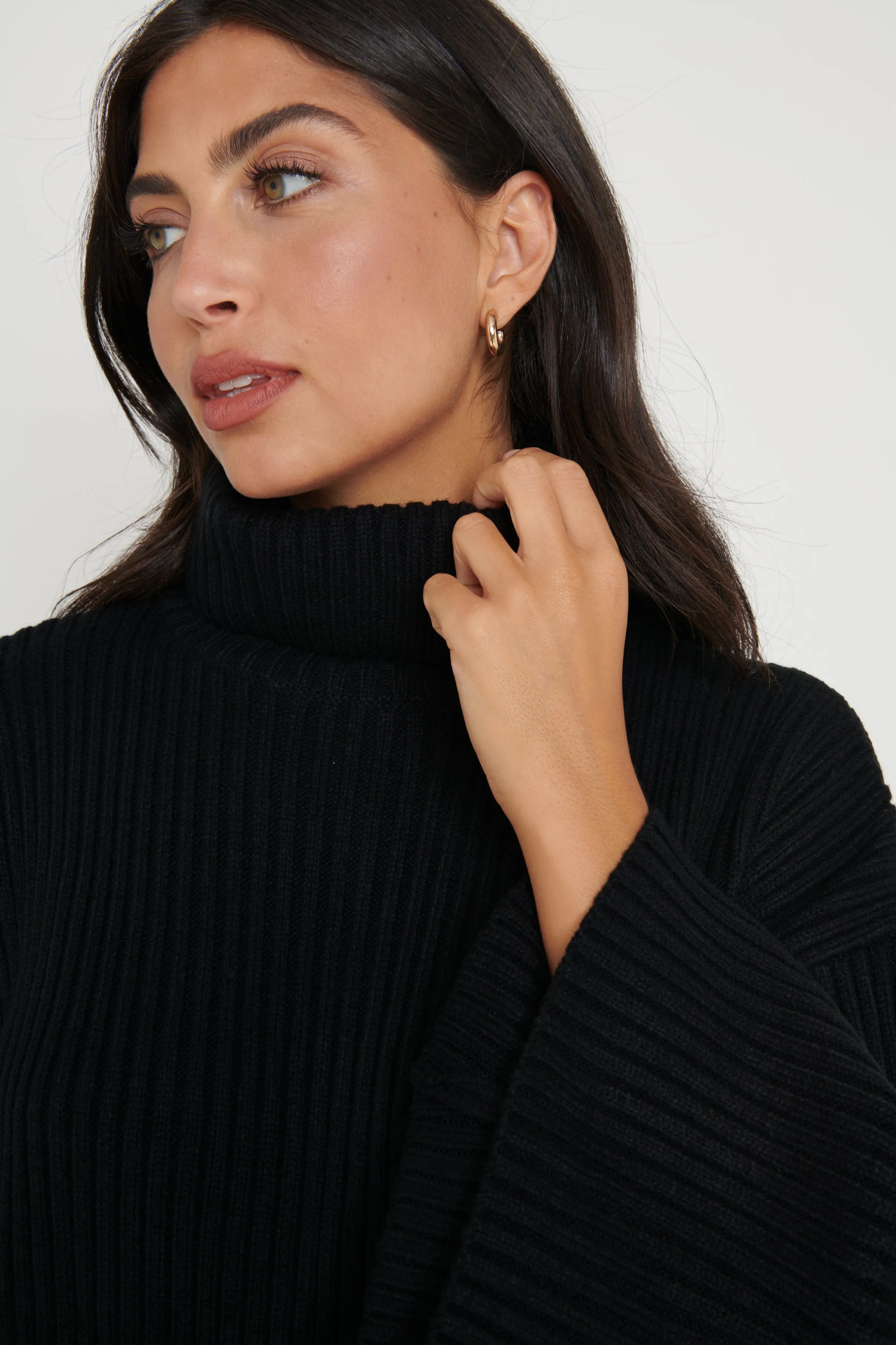 Lina Ribbed Jumper- Black