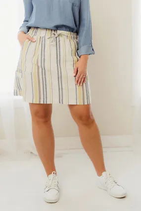 Linen Cargo Skort