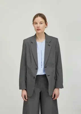 Linen Check Blazer