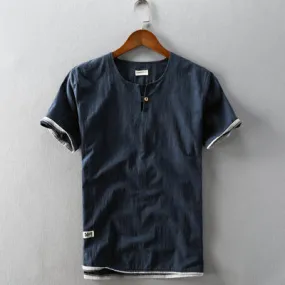 Linen Patchwork Shirt