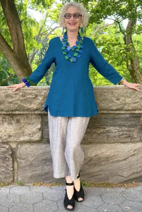 Linen Teal Tunic