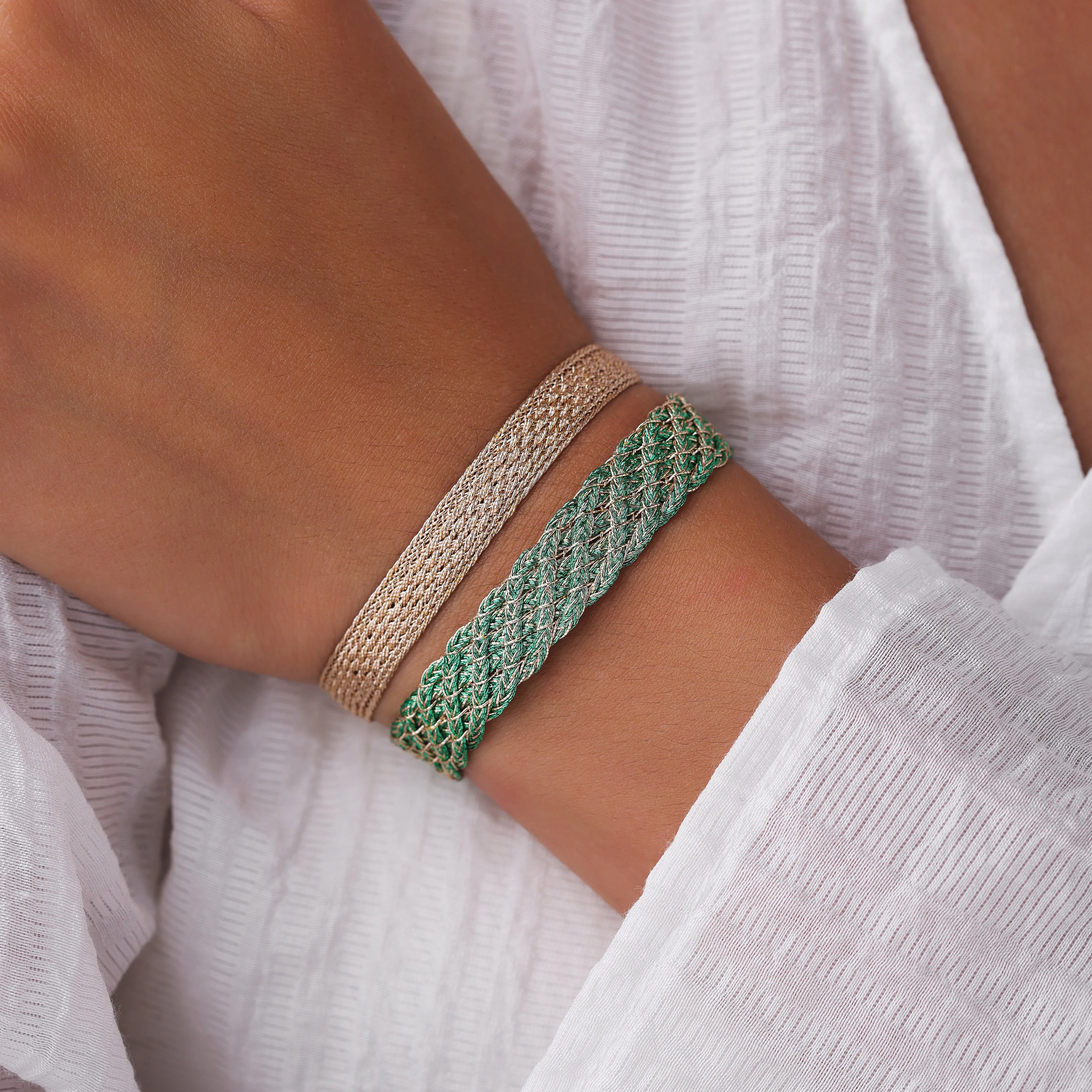 Lines n°1 bracelet in Rose Gold Mint
