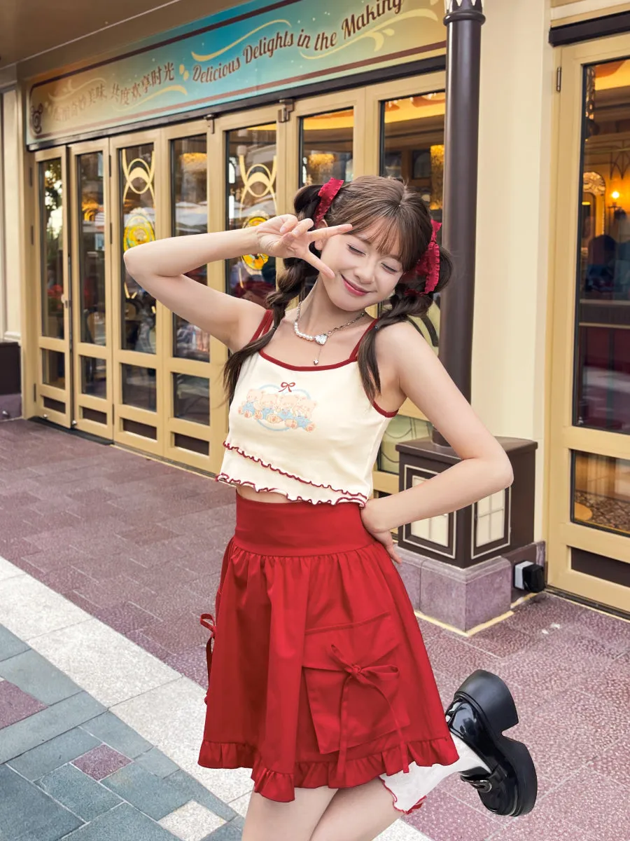 Litte Bear Doll Ribbed Camisole
