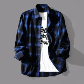 LMS Chic Plaid Print Shirt