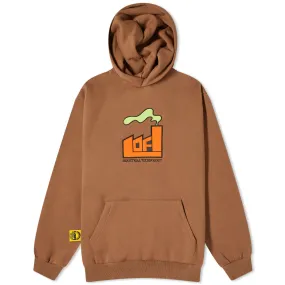 Lo-Fi Plume Applique Hoodie, brown