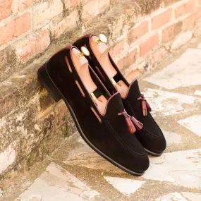Loafer-Painted Calf, Suede, Burgundy, Black